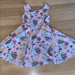 Little girls cat lovers dress